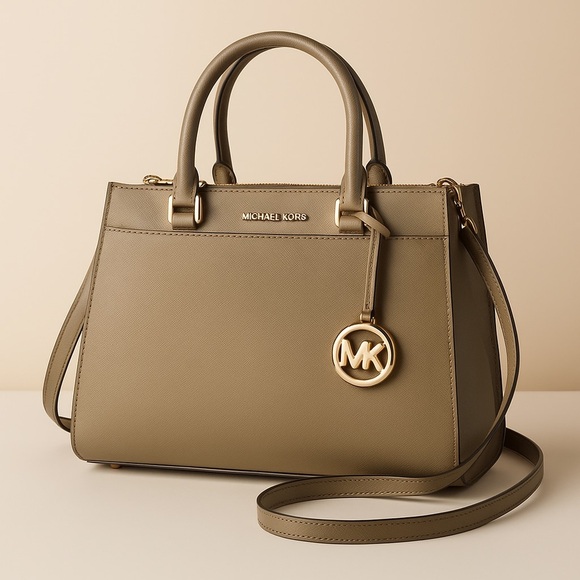 Michael Kors Handbags - Michael Kors Sage Green Shoulder Bag with Gold Charm